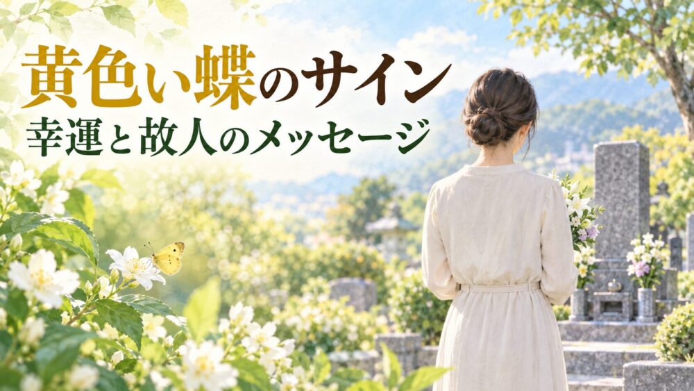 黄色い蝶・モンキチョウのスピリチュアル意味｜幸運と亡くなった人