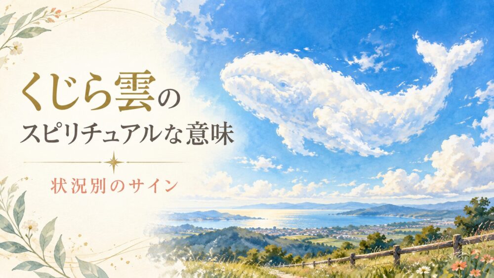 くじら雲のスピリチュアルな意味8選！幸運の大波が訪れる吉兆サインと状況別のメッセージを解説