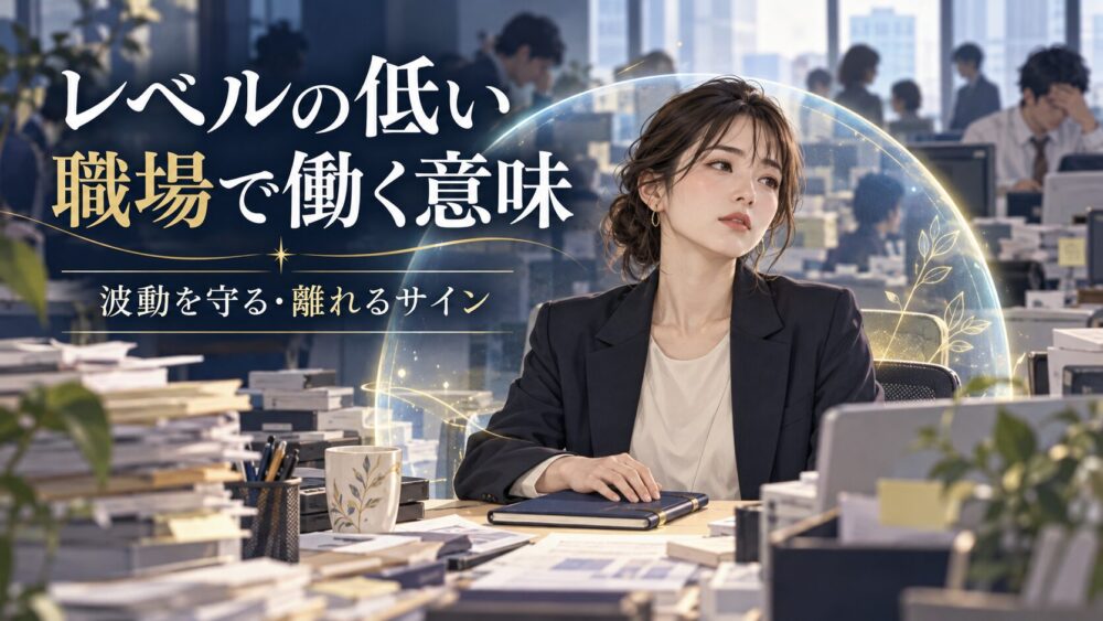 レベルの低い職場で働くスピリチュアルな意味8選！イライラ・疲れる原因と波動を守る対処法・辞め時サイン
