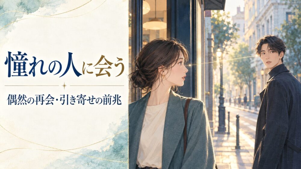 憧れの人に会うスピリチュアルな意味!偶然の再会や引き寄せる前兆