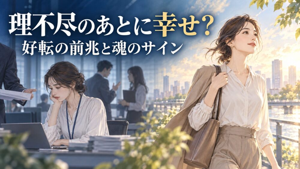 理不尽なことがあった後は幸せがやって来る!好転前兆と魂のサイン