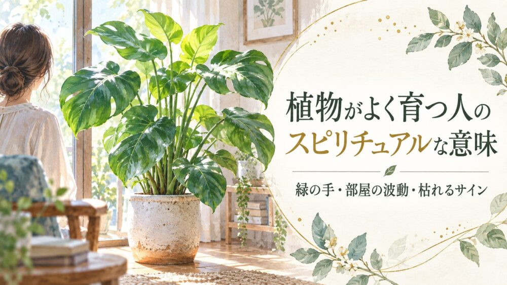植物がよく育つ人のスピリチュアルな意味7選！「緑の手」の正体と部屋の波動・急に枯れるサインまで解説