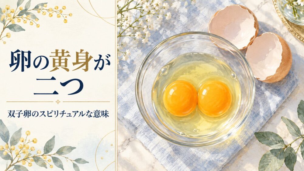 【超吉兆】卵の黄身が二つ(双子卵・二黄卵)のスピリチュアルな意味!宝くじやツインレイのサイン・危険性の真相や確率まで徹底解説