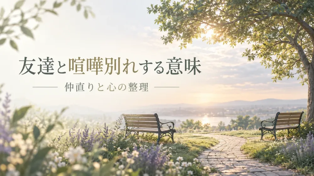 友達と喧嘩別れするスピリチュアルな意味|仲直りと後悔