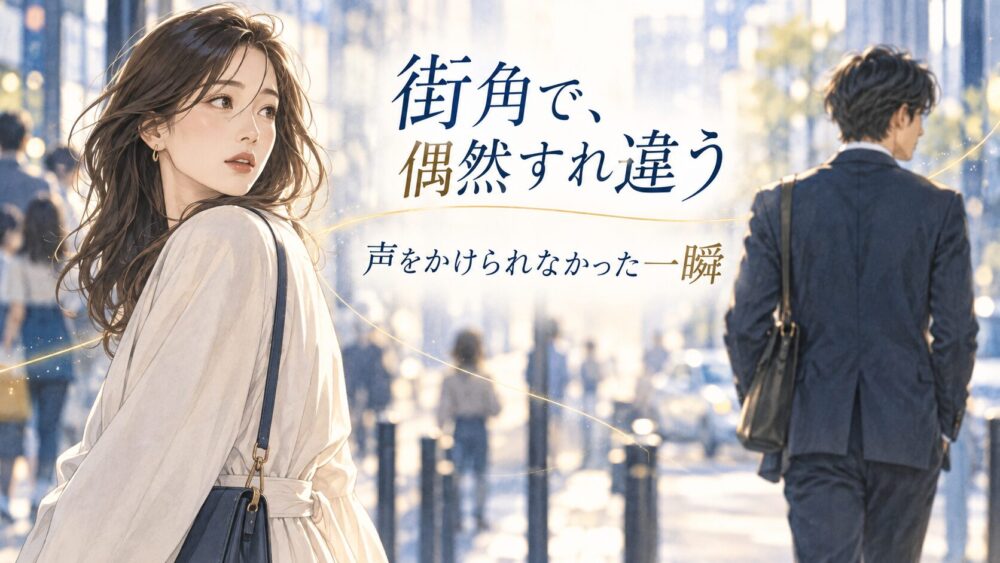 ツインレイと偶然すれ違う奇跡|話せない理由と目をそらす男性心理・再会が近いサイン【星空こもぴ監修】