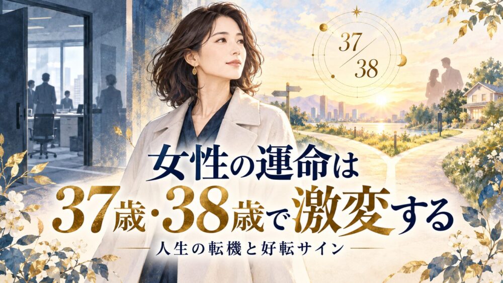 女性の運命は37歳・38歳で激変する!人生の転機が訪れる理由と好転サイン