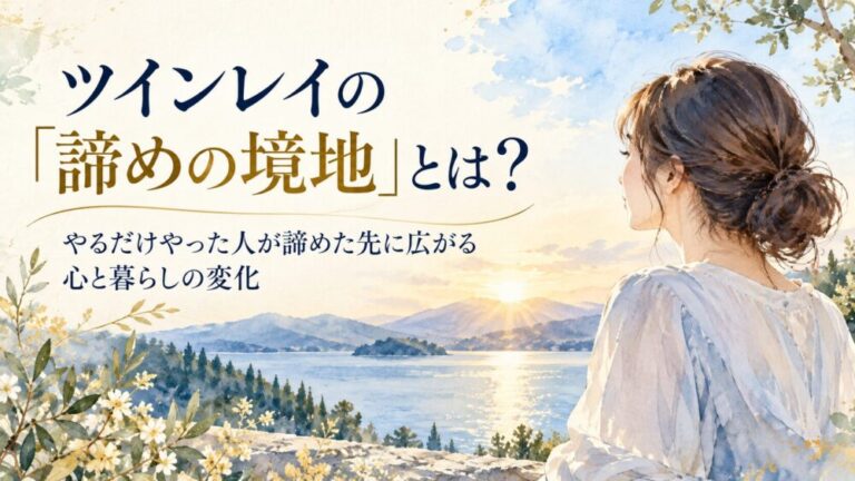 ツインレイの「諦めの境地」とは?やるだけやった人が諦めた先に広がる心と暮らしの変化