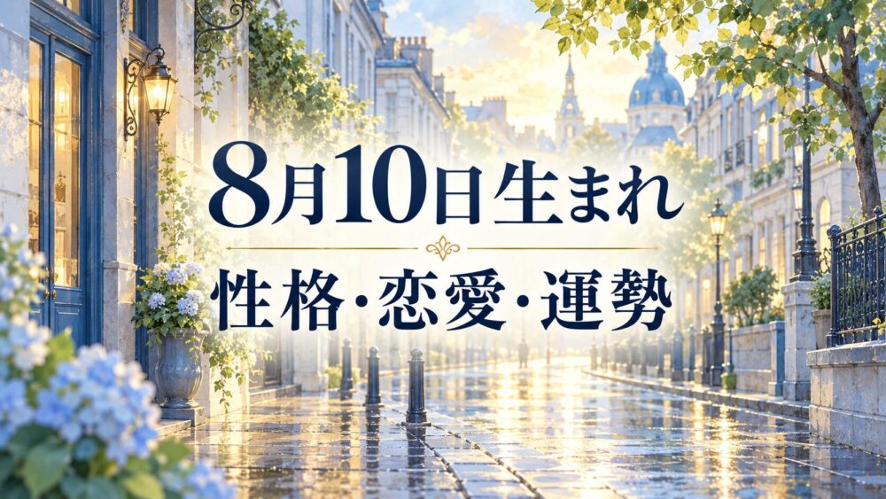 8月10日生まれの性格・恋愛・相性・運勢・有名人を徹底解説！【誕生日占い】