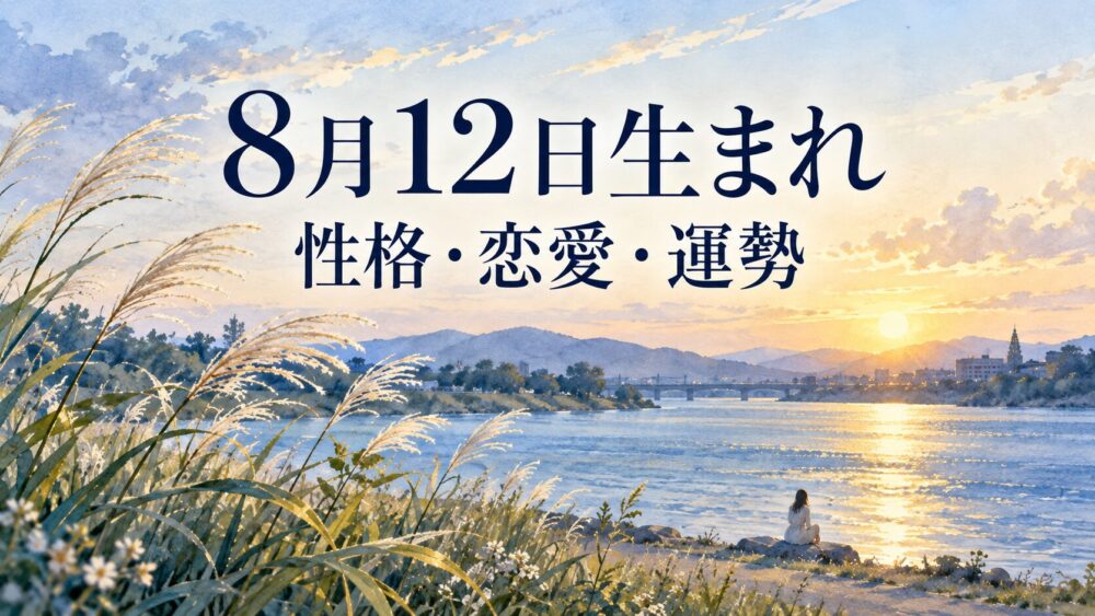 8月12日生まれの性格・恋愛・相性・運勢・有名人を徹底解説！【誕生日占い】