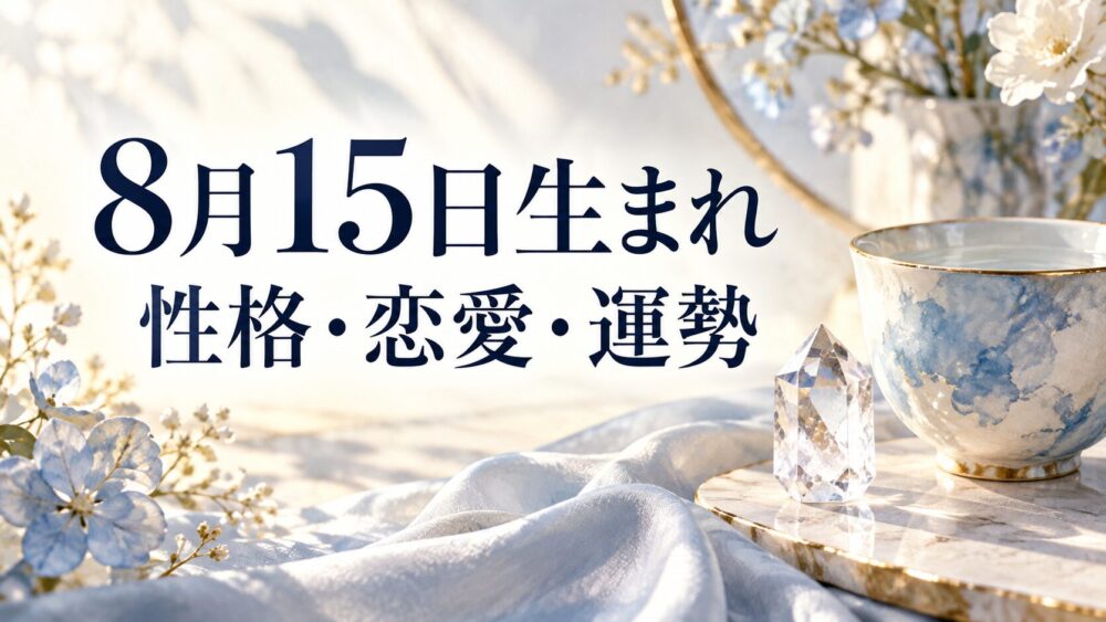 8月15日生まれの性格・恋愛・相性・運勢・有名人を徹底解説！【誕生日占い】