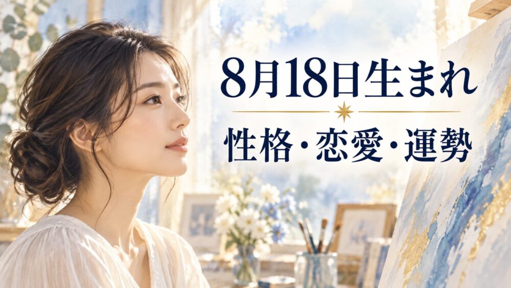 8月18日生まれの性格・恋愛・相性・運勢・有名人を徹底解説！【誕生日占い】