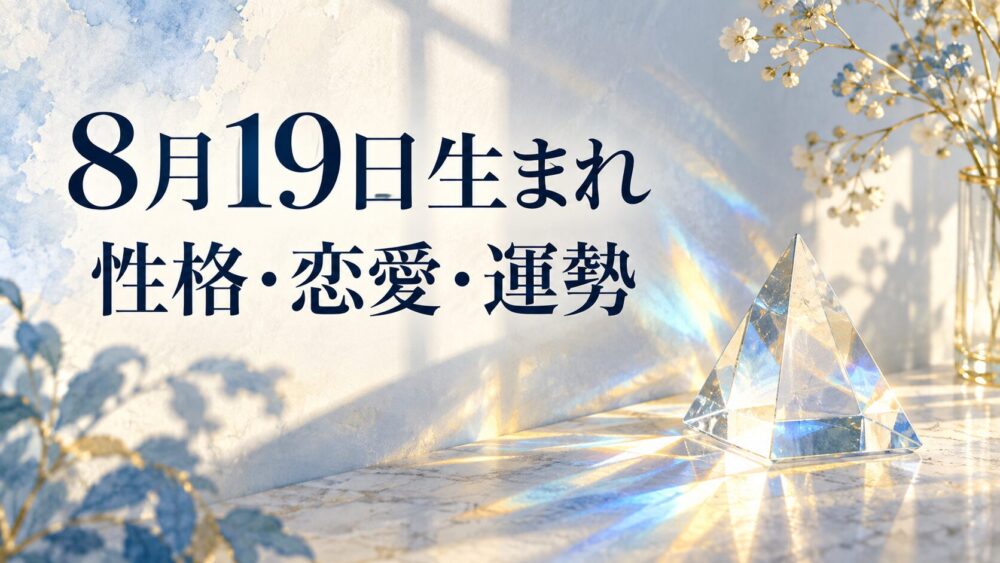 8月19日生まれの性格・恋愛・相性・運勢・有名人を徹底解説！【誕生日占い】