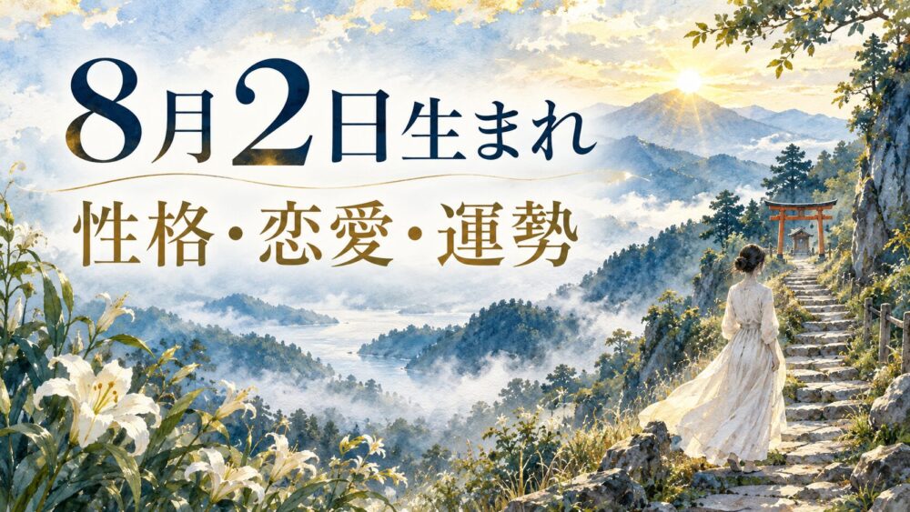 8月2日生まれの性格・恋愛・相性・運勢・有名人を徹底解説！【誕生日占い】