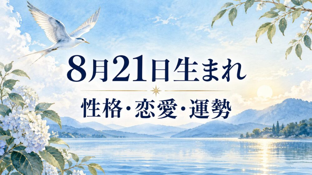 8月21日生まれの性格・恋愛・相性・運勢・有名人を徹底解説！【誕生日占い】
