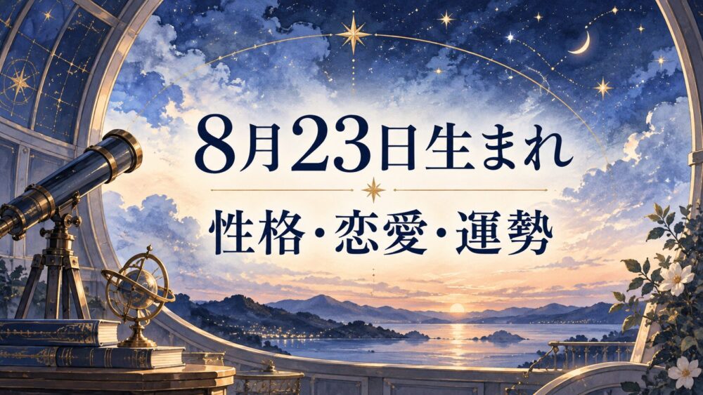 8月23日生まれの性格・恋愛・相性・運勢・有名人を徹底解説！【誕生日占い】