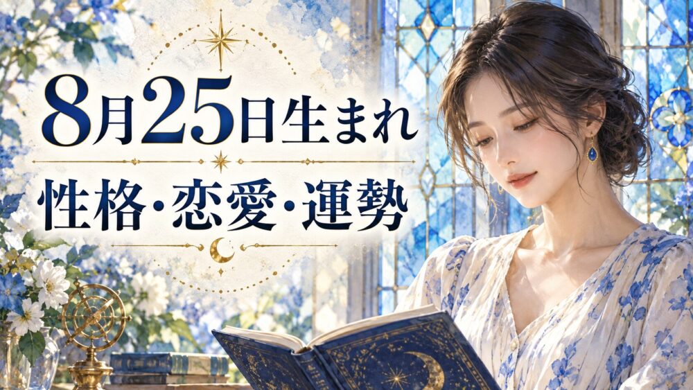 8月25日生まれの性格・恋愛・相性・運勢・有名人を徹底解説！【誕生日占い】
