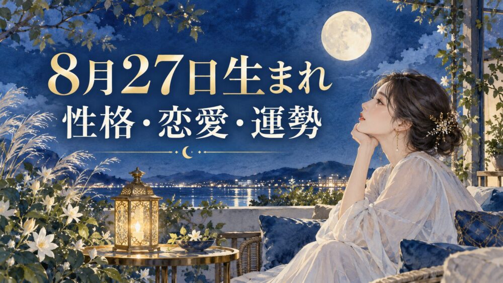 8月27日生まれの性格・恋愛・相性・運勢・有名人を徹底解説！【誕生日占い】