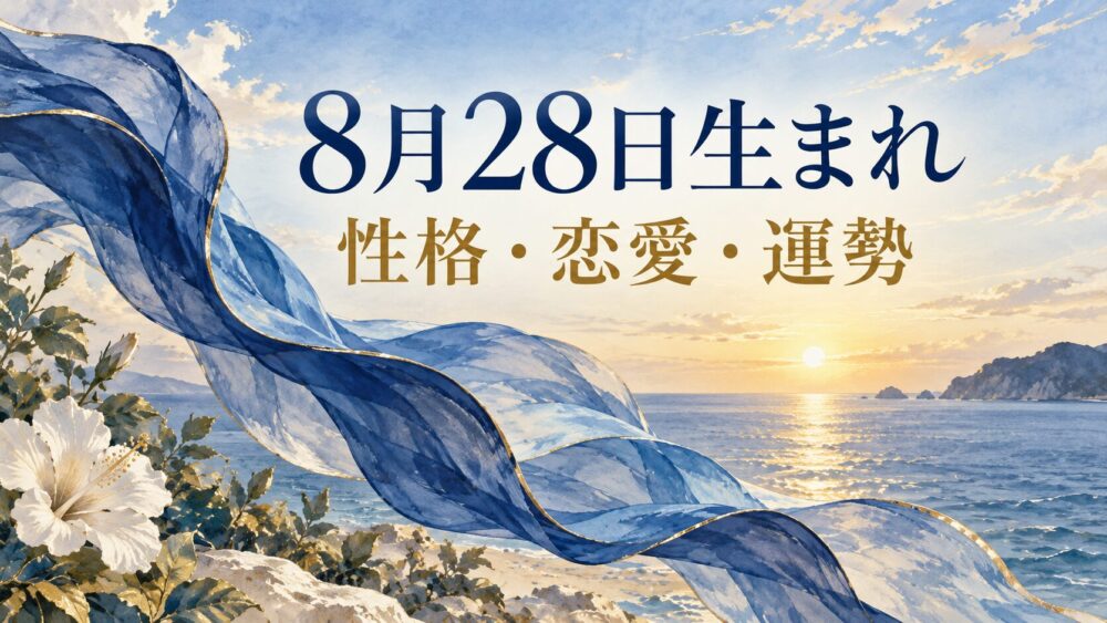 8月28日生まれの性格・恋愛・相性・運勢・有名人を徹底解説！【誕生日占い】