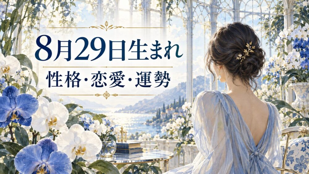 8月29日生まれの性格・恋愛・相性・運勢・有名人を徹底解説！【誕生日占い】