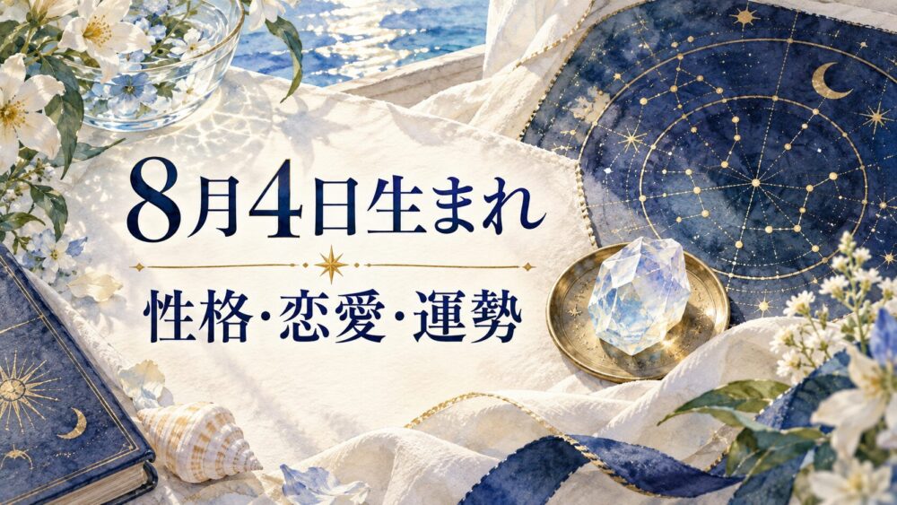 8月4日生まれの性格・恋愛・相性・運勢・有名人を徹底解説！【誕生日占い】