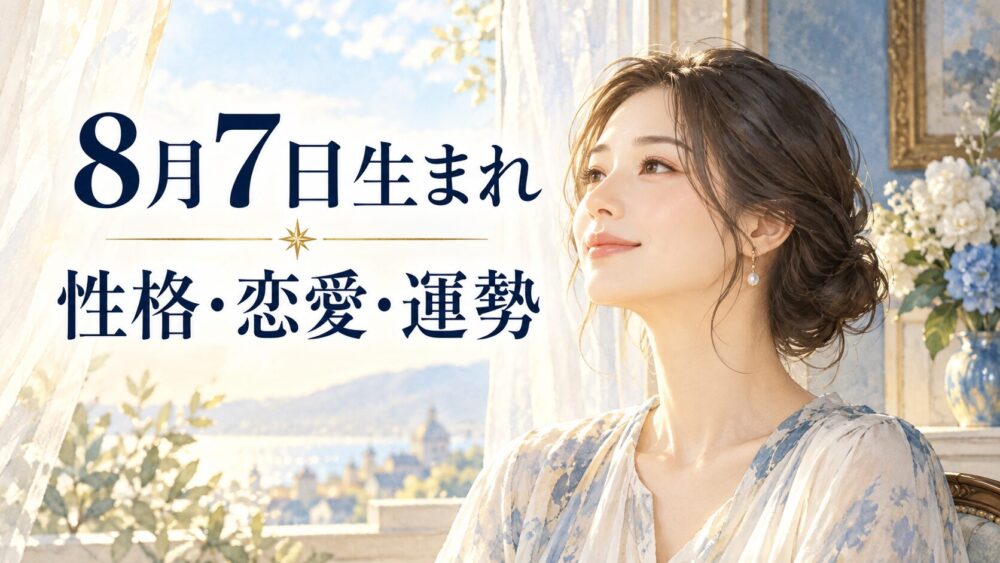 8月7日生まれの性格・恋愛・相性・運勢・有名人を徹底解説！【誕生日占い】