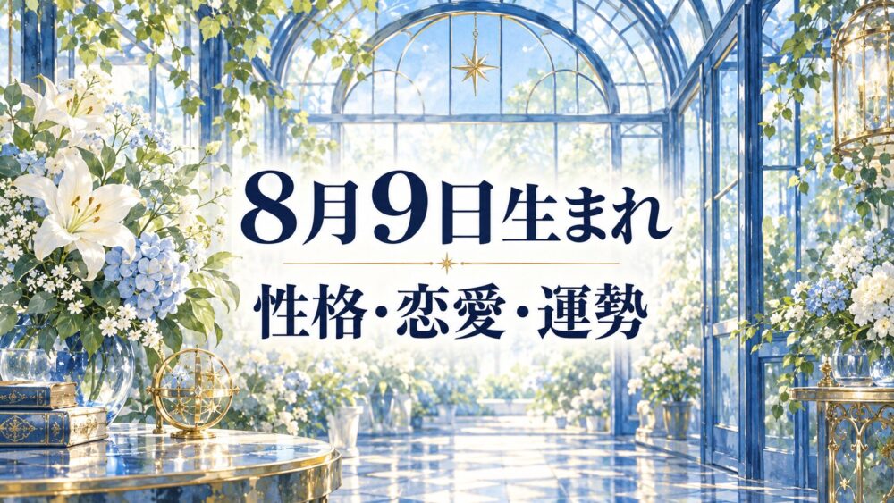 8月9日生まれの性格・恋愛・相性・運勢・有名人を徹底解説！【誕生日占い】
