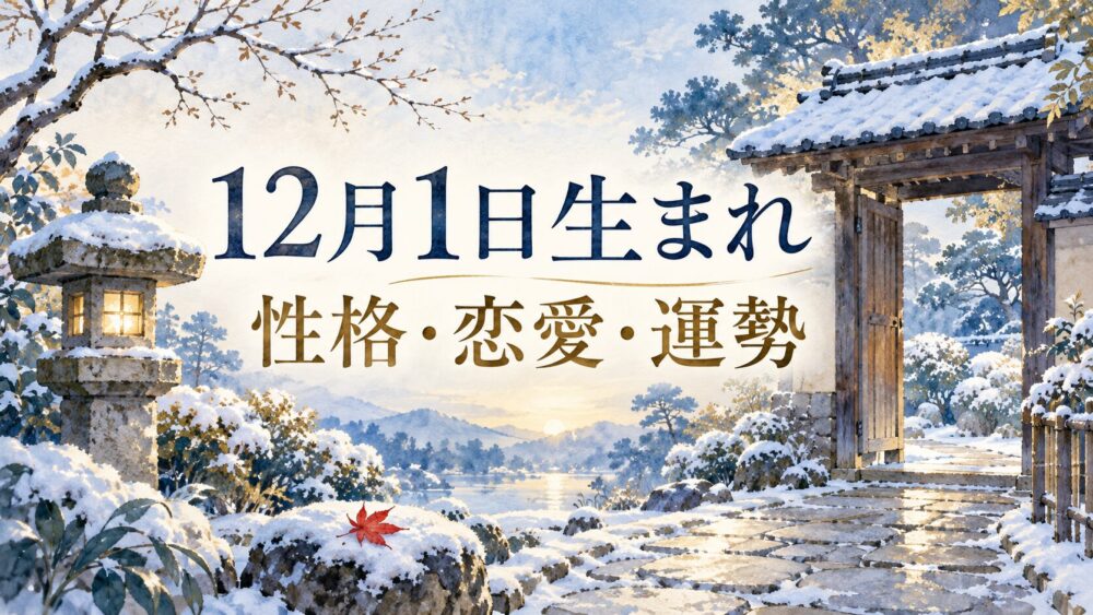 12月1日生まれの性格・恋愛・相性・運勢・有名人を徹底解説!【誕生日占い】