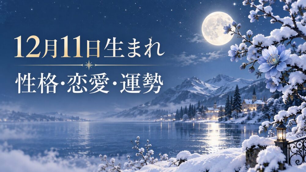 12月11日生まれの性格・恋愛・相性・運勢・有名人を徹底解説!【誕生日占い】