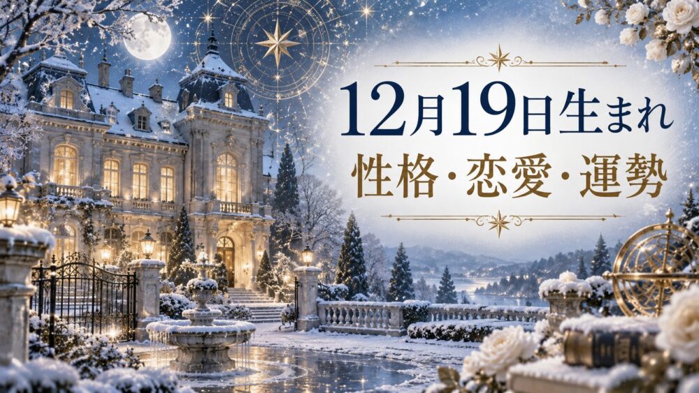12月19日生まれの性格・恋愛・相性・運勢・有名人を徹底解説!【誕生日占い】