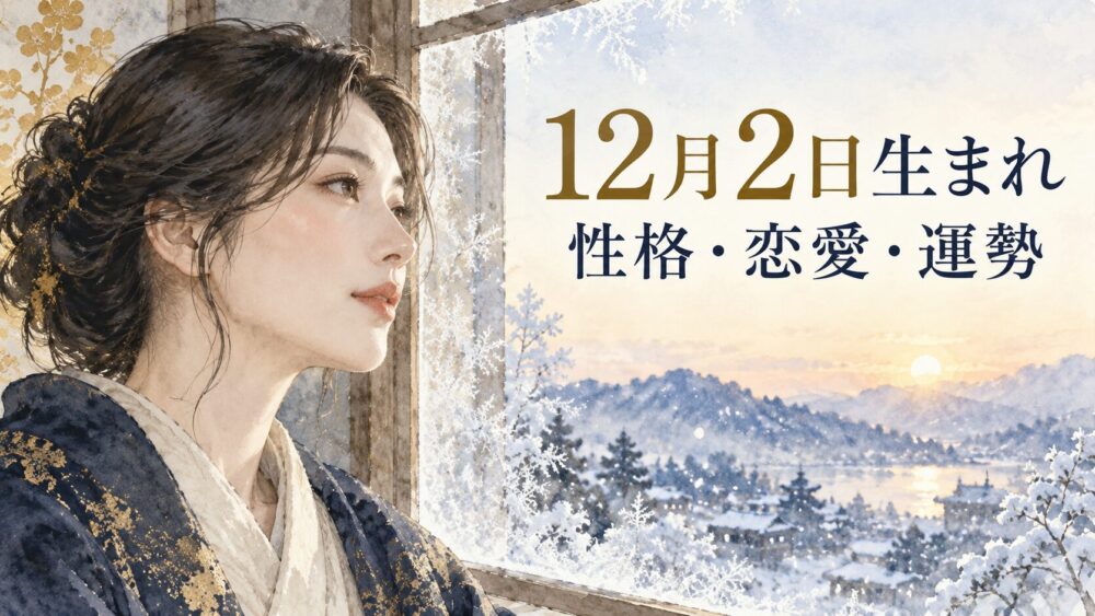 12月2日生まれの性格・恋愛・相性・運勢・有名人を徹底解説！【誕生日占い】