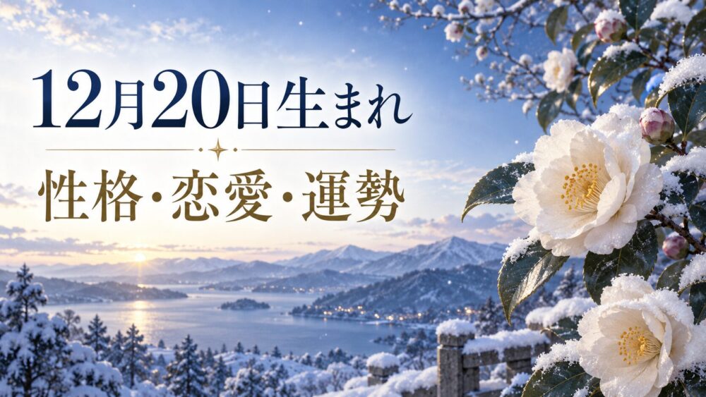 12月20日生まれの性格・恋愛・相性・運勢・有名人を徹底解説!【誕生日占い】