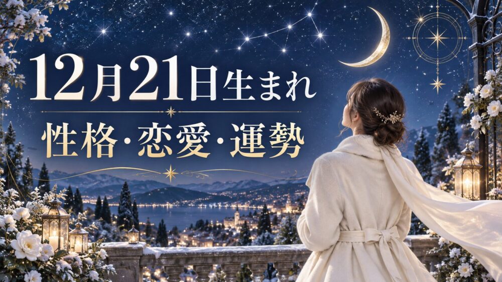 12月21日生まれの性格・恋愛・相性・運勢・有名人を徹底解説!【誕生日占い】