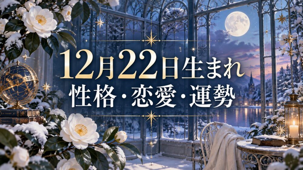 12月22日生まれの性格・恋愛・相性・運勢・有名人を徹底解説！【誕生日占い】