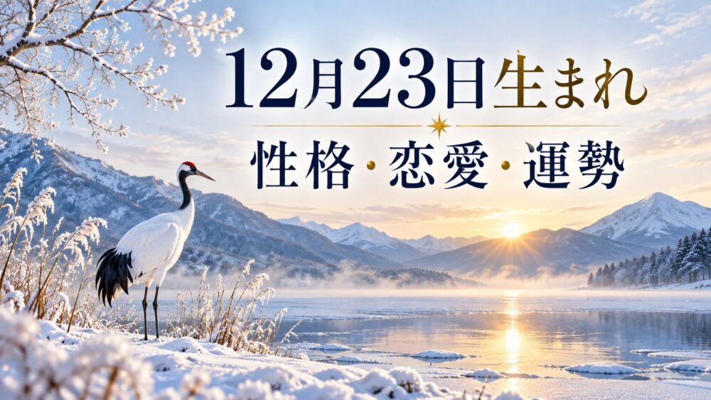 12月23日生まれの性格・恋愛・相性・運勢・有名人を徹底解説!【誕生日占い】