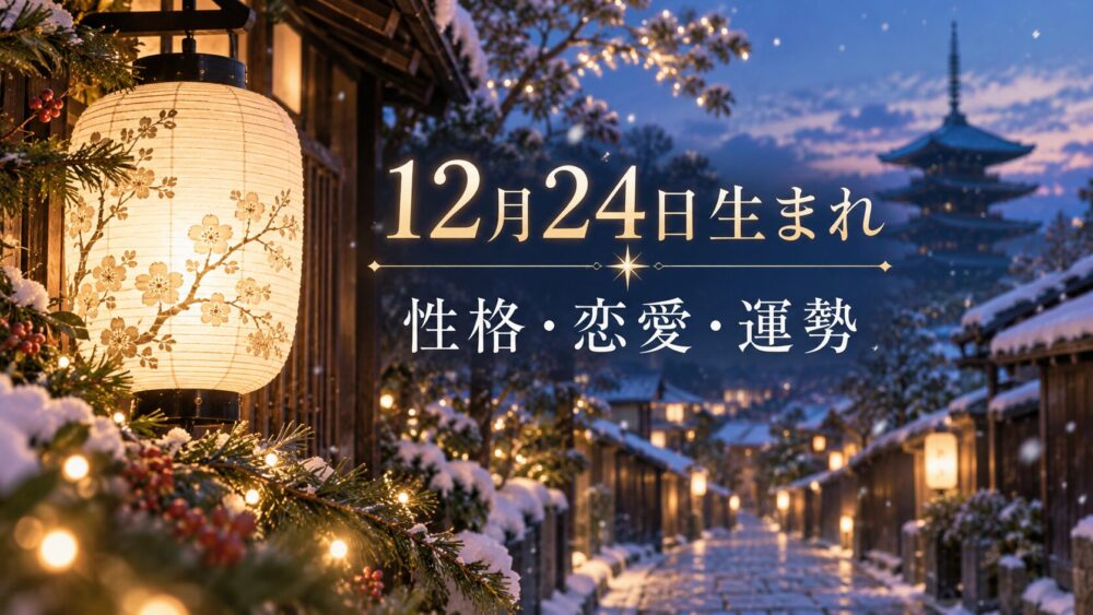 12月24日生まれの性格・恋愛・相性・運勢・有名人を徹底解説!【誕生日占い】