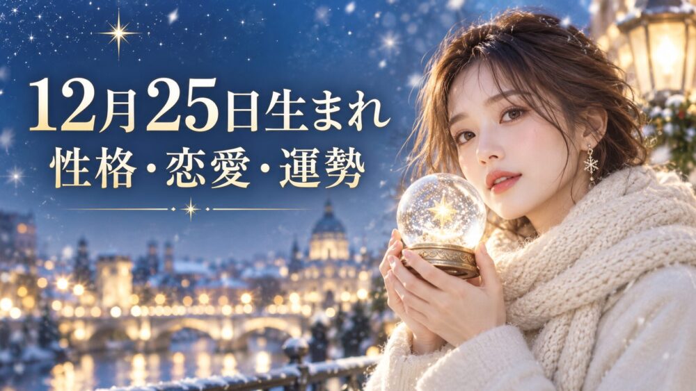 12月25日生まれの性格・恋愛・相性・運勢・有名人を徹底解説!【誕生日占い】