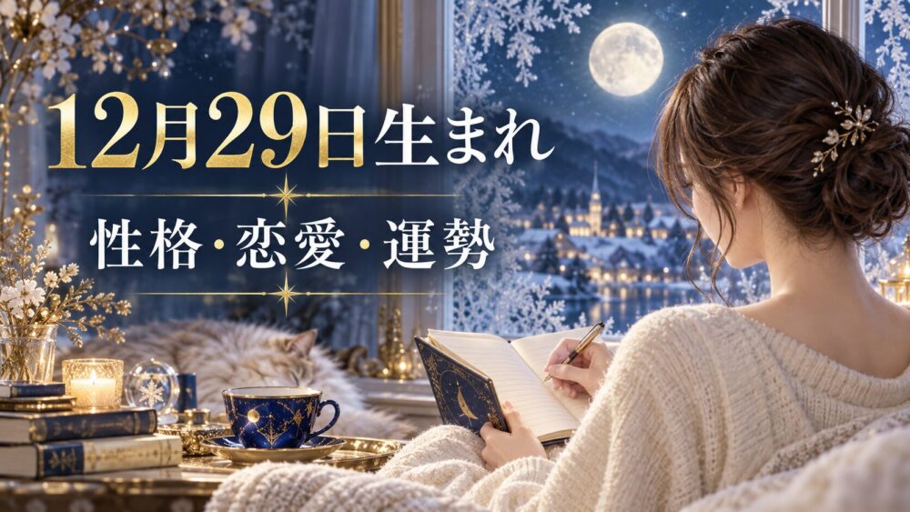 12月29日生まれの性格・恋愛・相性・運勢・有名人を徹底解説！【誕生日占い】