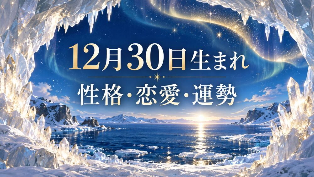 12月30日生まれの性格・恋愛・相性・運勢・有名人を徹底解説!【誕生日占い】