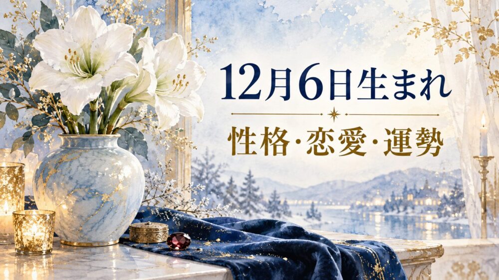 12月6日生まれの性格・恋愛・相性・運勢・有名人を徹底解説!【誕生日占い】