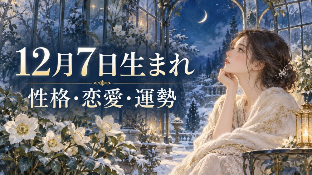 12月7日生まれの性格・恋愛・相性・運勢・有名人を徹底解説！【誕生日占い】