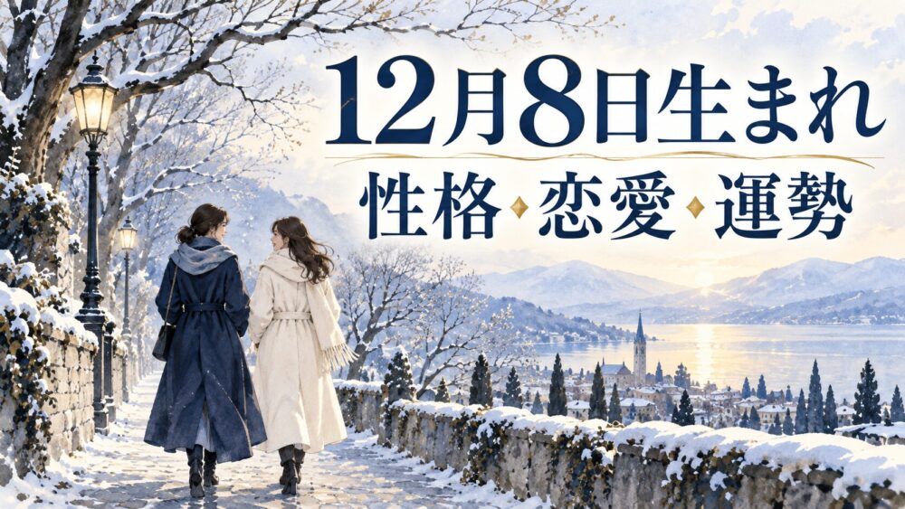 12月8日生まれの性格・恋愛・相性・運勢・有名人を徹底解説！【誕生日占い】