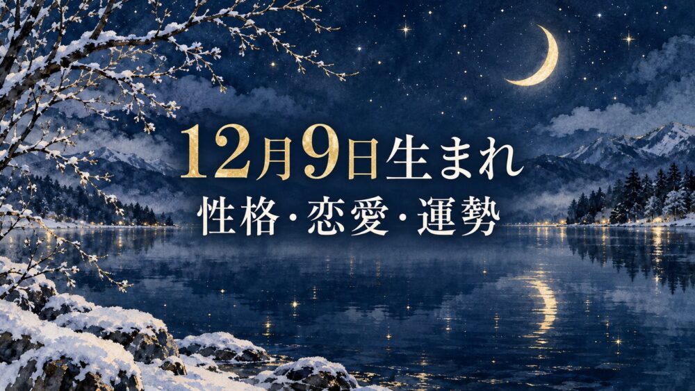 12月9日生まれの性格・恋愛・相性・運勢・有名人を徹底解説！【誕生日占い】