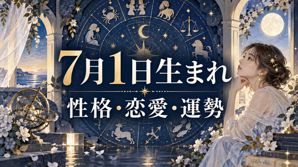 7月1日生まれの性格・恋愛・相性・運勢・有名人を徹底解説!【誕生日占い】