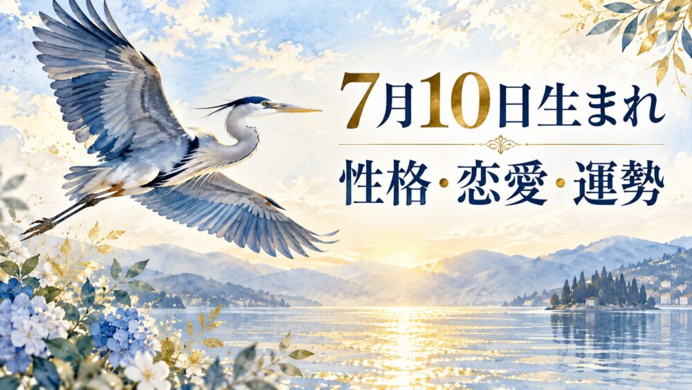 7月10日生まれの性格・恋愛・相性・運勢・有名人を徹底解説!【誕生日占い】