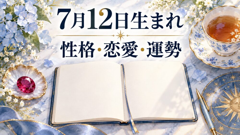 7月12日生まれの性格・恋愛・相性・運勢・有名人を徹底解説!【誕生日占い】