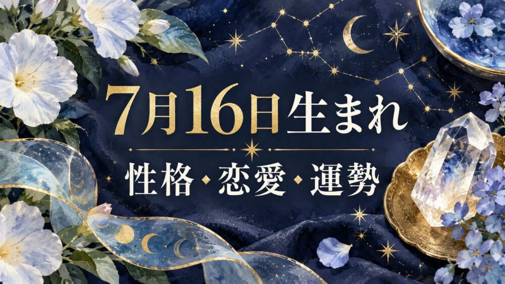 7月16日生まれの性格・恋愛・相性・運勢・有名人を徹底解説!【誕生日占い】