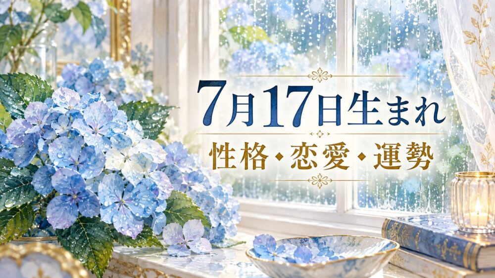 7月17日生まれの性格・恋愛・相性・運勢・有名人を徹底解説!【誕生日占い】
