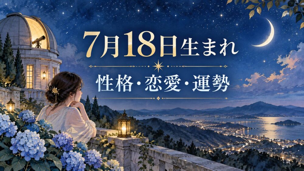 7月18日生まれの性格・恋愛・相性・運勢・有名人を徹底解説!【誕生日占い】