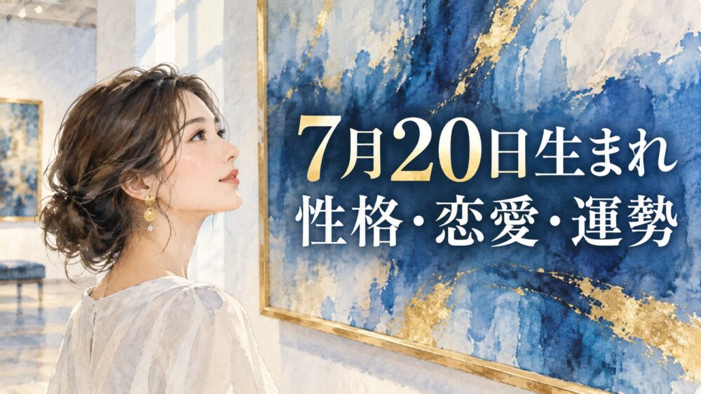 7月20日生まれの性格・恋愛・相性・運勢・有名人を徹底解説!【誕生日占い】