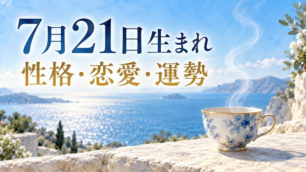 7月21日生まれの性格・恋愛・相性・運勢・有名人を徹底解説!【誕生日占い】
